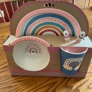NWT Monbebe 5-Piece Bamboo Mealtime Set